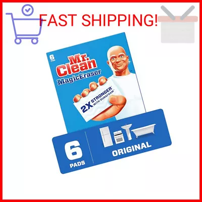 Mr. Clean Magic Eraser Original Cleaning Pads With Durafoam White 6 Count • $7.56