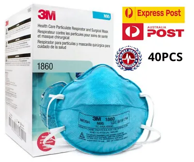 3M 1860 N95 Medical Surgical Mask Particulate Respirator Health Care 40PCS/Box • $147.95