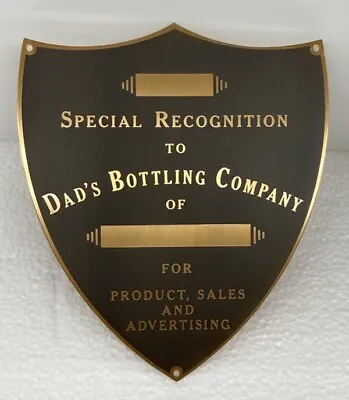 NEW NOS Vintage 1950's Dad's Root Beer Soda Company Award Plaque Trophy Sign • $9.95