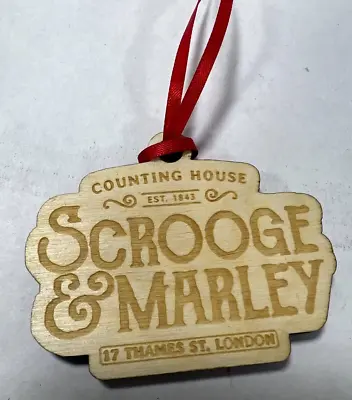 A CHRISTMAS CAROL On BROADWAY 2021  Scrooge & Marley WOOD ORNAMENT OFFICIAL NEW! • $12.99