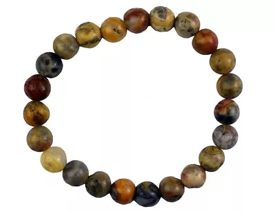 Bracelet With 8mm Crazy Lace Agate Beads • £4.50