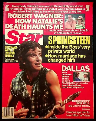 VINTAGE Star Tabloid Magazine August 27 1985 Bruce Springsteen Dallas TV • £14.23