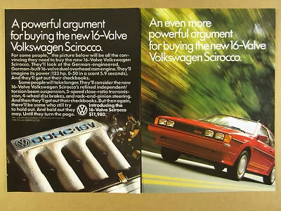 1986 VW Volkswagen Scirocco 16-Valve Red Car Photo Vintage Print Ad • $8.29