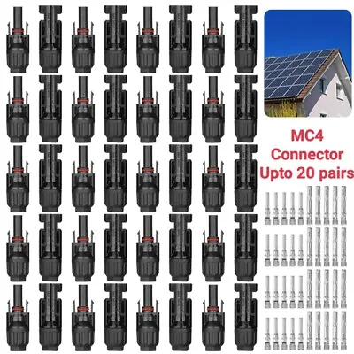 2-20p Connectors For IP67 MC4 Solar Panel 30A Plug Socket Male&Female Waterproof • $6.95