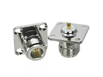 1pcs Connector N Female Jack 4 Holes Flange Solder Panel Mount For Radio Wire • $1.59