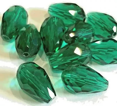 £2 • Buy Glass Feceted Teardrop Beads - Choice Of Colour And Size (B8S) UK Seller