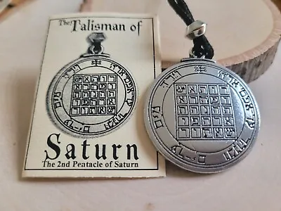 Talisman Of Saturn Magic Pentacle Solomon Seal Luck Protection Pendant Necklace • $21.95