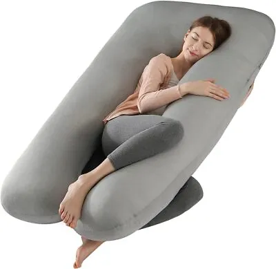 $39.99 • Buy Cooling Pregnancy Pillow For Sleeping, 57  U Shaped Full Body Maternity Pillow