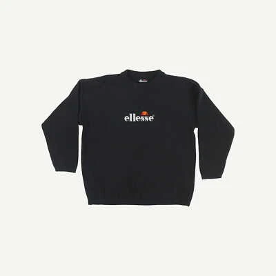 £2.99 • Buy Ellesse Womens Black Round Neck Plain Long Sleeved Jumper Size 48 