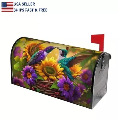 Magnetic Mailbox Cover Wrap Flowers Hummingbirds Mailbox Protector Decoration • $16.99