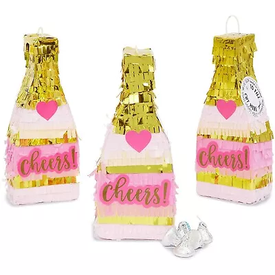 3 Mini Champagne Bottle Pinatas For Bachelorette Party Birthday Bridal Shower • $18.99