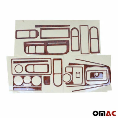 $79.90 • Buy Wooden Look Dashboard Console Trim Kit Kit 21 Pcs For VW Golf Mk4 2000-2006