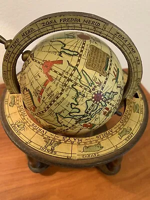 $69.99 • Buy Old World Globe Tabletop Astrology Zodiac Celestial Wood Laurie Ware VTG Japan