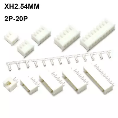 XH2.54mm JST XH PCB Straight/Right Angle Header And Plug Connector 2/3/4/5~20Pin • $3.55