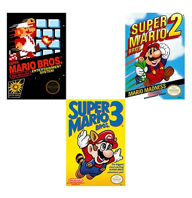 Super Mario Bros. 1 2 3 Video Game  Poster 13x19 • $12.90