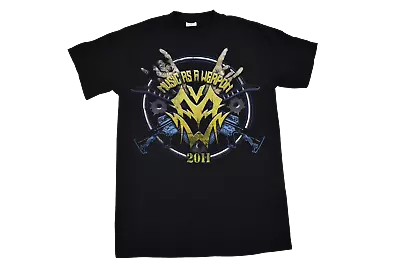 $9.99 • Buy Music As A Weapon 2011 Tour Mens Korn Disturbed, Sevendust Black Tee Shirt S-2XL