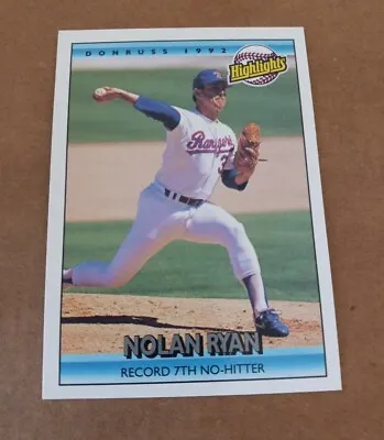 $0.99 • Buy 1992 Donruss Highlights NOLAN RYAN Baseball Card #154. TEXAS RANGERS. HOF.