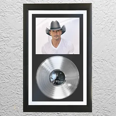 Tim McGraw Platinum Vinyl Record LP Album Un Signed Framed Music Award Display • $259.95