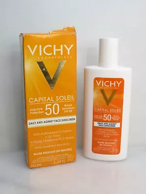 Vichy Capital Soleil Spf 50 Daily Face Sunscreen 1.69 Oz Boxed *see Details* • $18