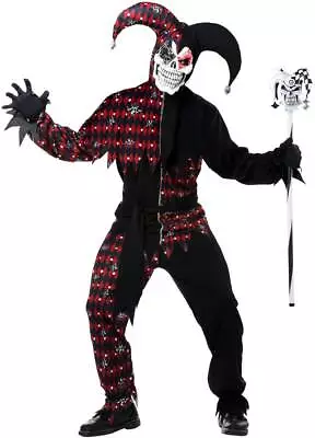 California Costume Sinister Jester Adult Men Clowns Halloween Outfit 01372 • $19.10