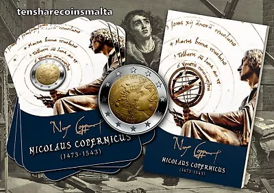 2 Euro Coin Card  Malta 2023 Birth Of Nicolaus Copernicus PRESALE • $55.89