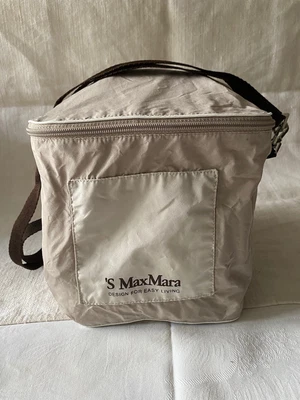 £35 • Buy 'S Max Mara Cloth Bag - Beige + Dark Brown Strap