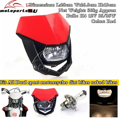 Motorcycle Dirtbike Headlight Enduro Headlamp For Honda XR 100/200 CRF 150 F/RB • $28.20