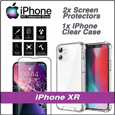 IPhone [7 8 11 12 13 14 15 PlusMiniProMax] TPU Case And 2x Screen Protector 's • $10.95