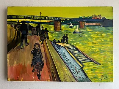 Vincent Van Gogh (Handmade) Oil Painting On Canvas Signed & Stamped • $950