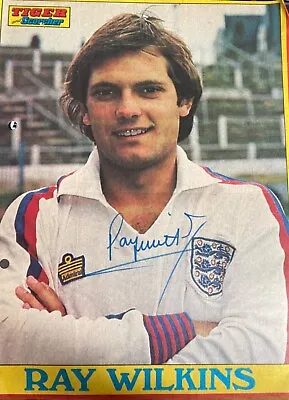 RAY WILKINS MAN UTD CHELSEA ENGLAND Signed Autograph PAGE POW#99 • £2.99
