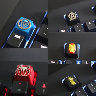 Avengers Key Cap Iron Man Spiderman Infinity Gauntlet Aluminum Alloy Keycap Hot • $26.67