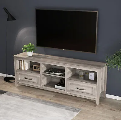 TV Stand For TVs Up To 75  Entertainment Center Wood Media Console TV Cabinet • $173.86