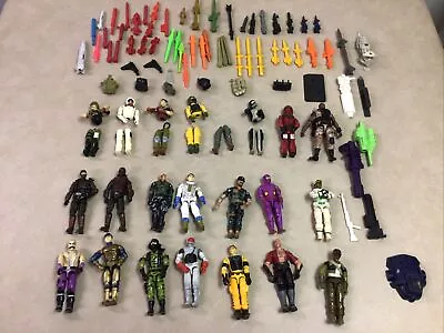 GI Joe 3-3/4” Figure Lot And Miscellaneous Vehicle Aircraft ETC All For Parts • $129.59