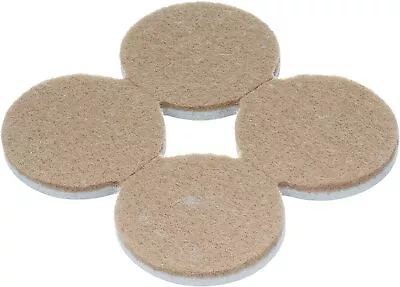 8 X Merriway Self Adhesive Heavy Duty Round Felt Pad 38mm (1 1/2 ) X 4mm (Thick) • £2.99