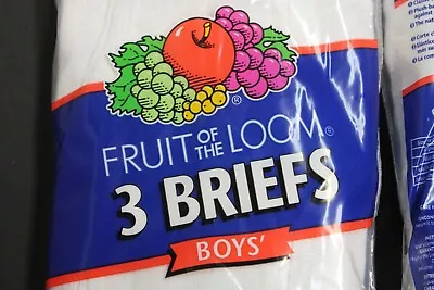 3 Pack Fruit Of The Loom Boy's Cotton Ribbed Brief Underwear SZ 12 Waist 25-26  • $9.98