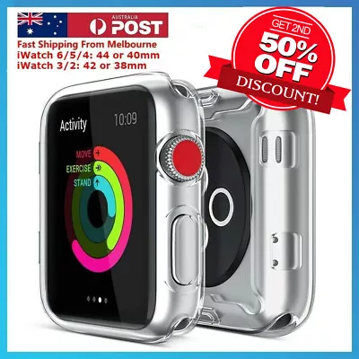 $4.99 • Buy For Apple Watch Case Cover IWatch Case Cover Series7 6 5 4 SE 3 45/44/40/42 41mm