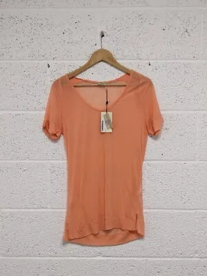 Malene Birger Basic Tencel T-Shirt Top - Apricot Orange - BNWT - Size M • $24.90