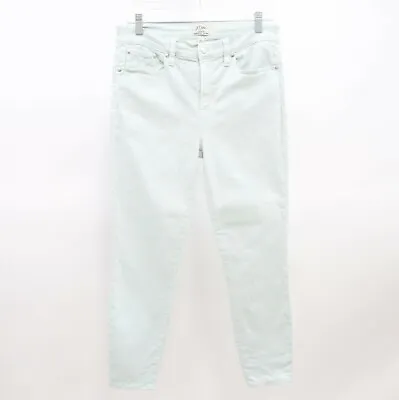 J.CREW Skinny Jeans Lookout 9  High Rise Crop Womens W29 L25 Mint Green • $34.90