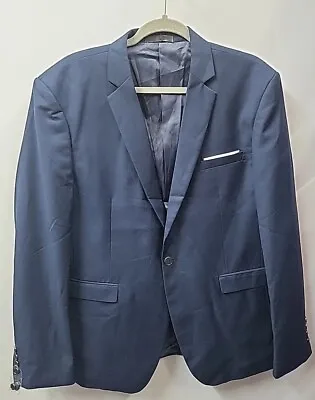 Allthemen Mens Navy Blue One Button Suit Jacket Blazer Size XL • $25.27