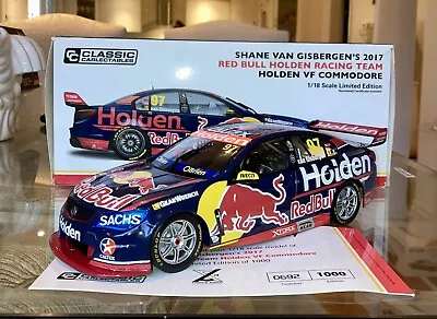 Classic 1:18 Holden VF Commodore Shane Van Gisbergen 2017 Model Car Red Bull • $395