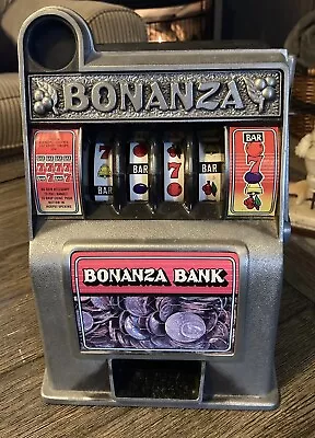 Bonanza Toy Slot Machine Style Coin Bank Money Bank MAN CAVE Rare Vintage • $65