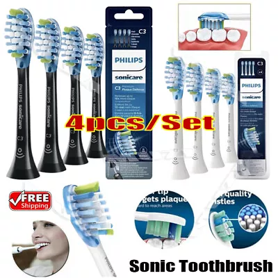 4x Philips Sonicare C3 Optimal Premium Plaque Brush Head -Sonic Toothbrush Head • $17.55