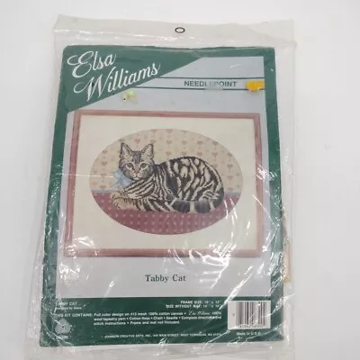 Vintage Elsa Williams Tabby Cat Needlepoint Kit NIP • $14.95