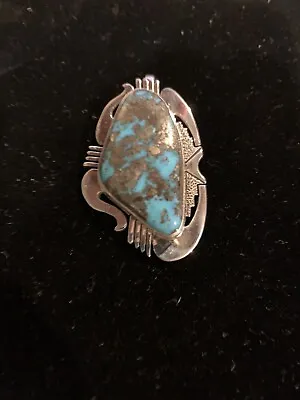 $795 • Buy Navajo Herman Vandever High Grade Morenci Turquoise 55 Carats Sterling Silver