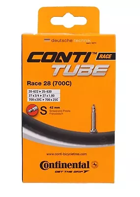 Continental Race28 Presta 42mm Valve Bike Tube 700x20 23 25mm BOXED • $8.95