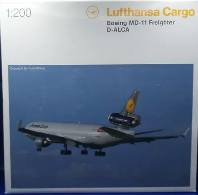 Herpa Lufthansa Cargo Boeing MD-11 Freighter D-ALCA 1:200 Model Airplane 551540 • $79.99