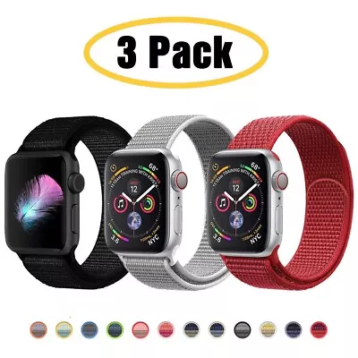 3 PACK For Apple Watch Series 8 7-1 SE 40/44/49mm Nylon Sport Band IWatch Strap • $9.71