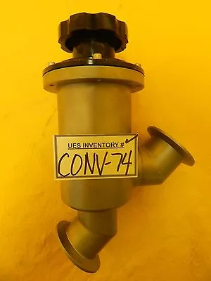 $209.73 • Buy High Vacuum Research NW50 Manual Inline Valve Vacuum Shut-Off MKS Used Working