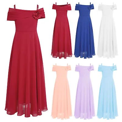 UK Girls Party Dress Flower Wedding Bridesmaid Dress Baby Pageant Formal Dress • £25.29