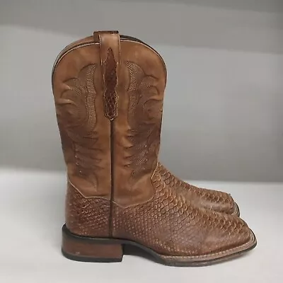 Dan Post Ka 12 Python Print Western Boot Brown Men's Size 9M (READ DESCRIP) • $59.99